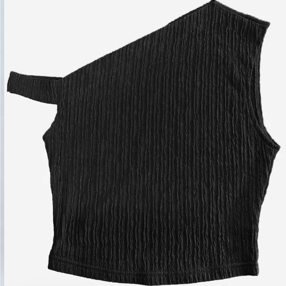 Black Ribbed Two-Piece Set - Picture 5 of 7
